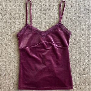NWOT Aéropostale Velvet Lace Maroon Tank Top